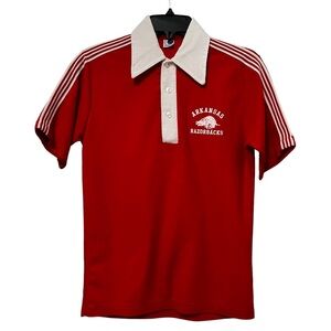 Vintage University of Arkansas Razorbacks Hogs Polo Shirt Size Small